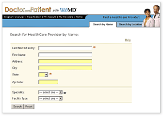 Doctor and Patient - provider search